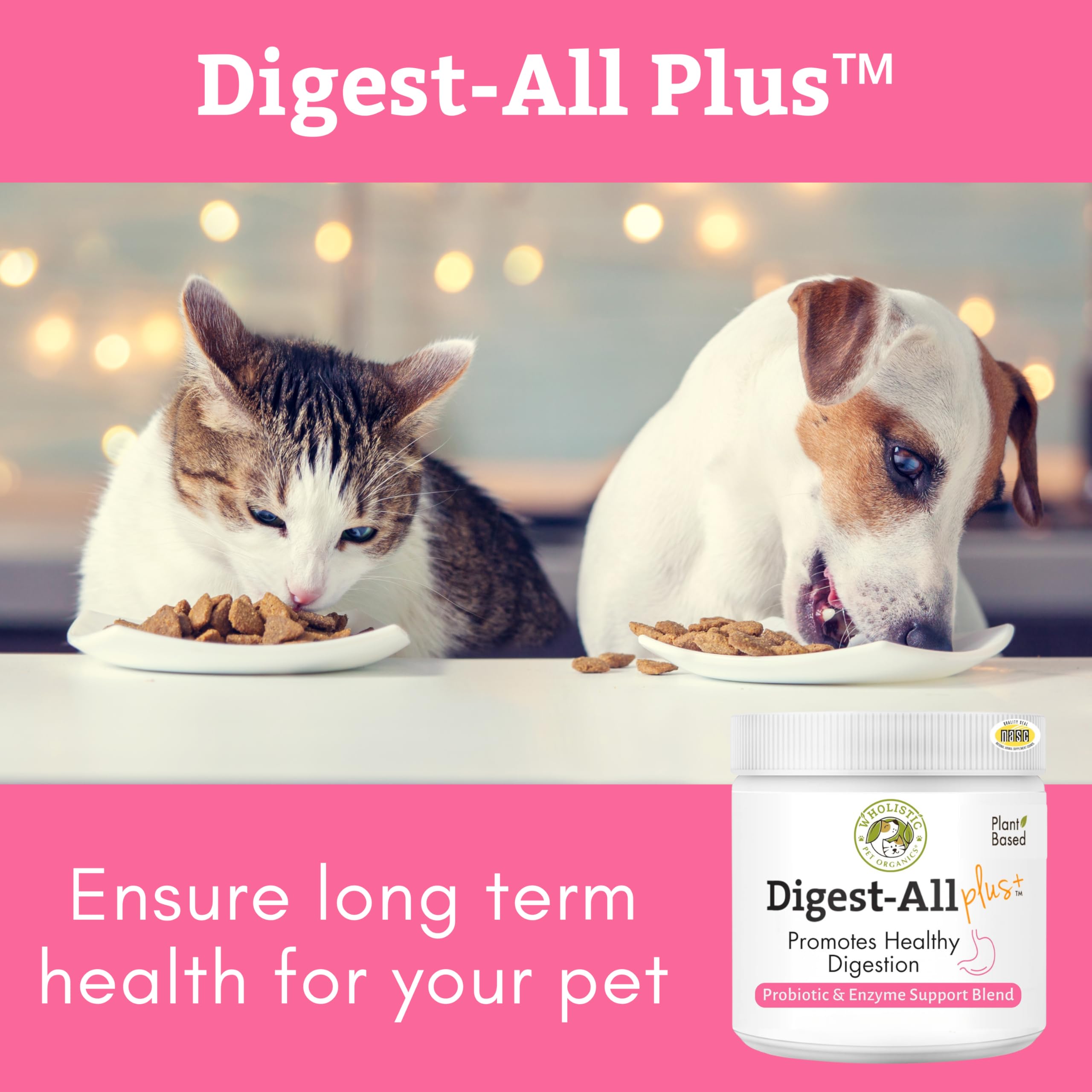 Wholistic Pet Organics frasco medidor para dosificar fácilmente