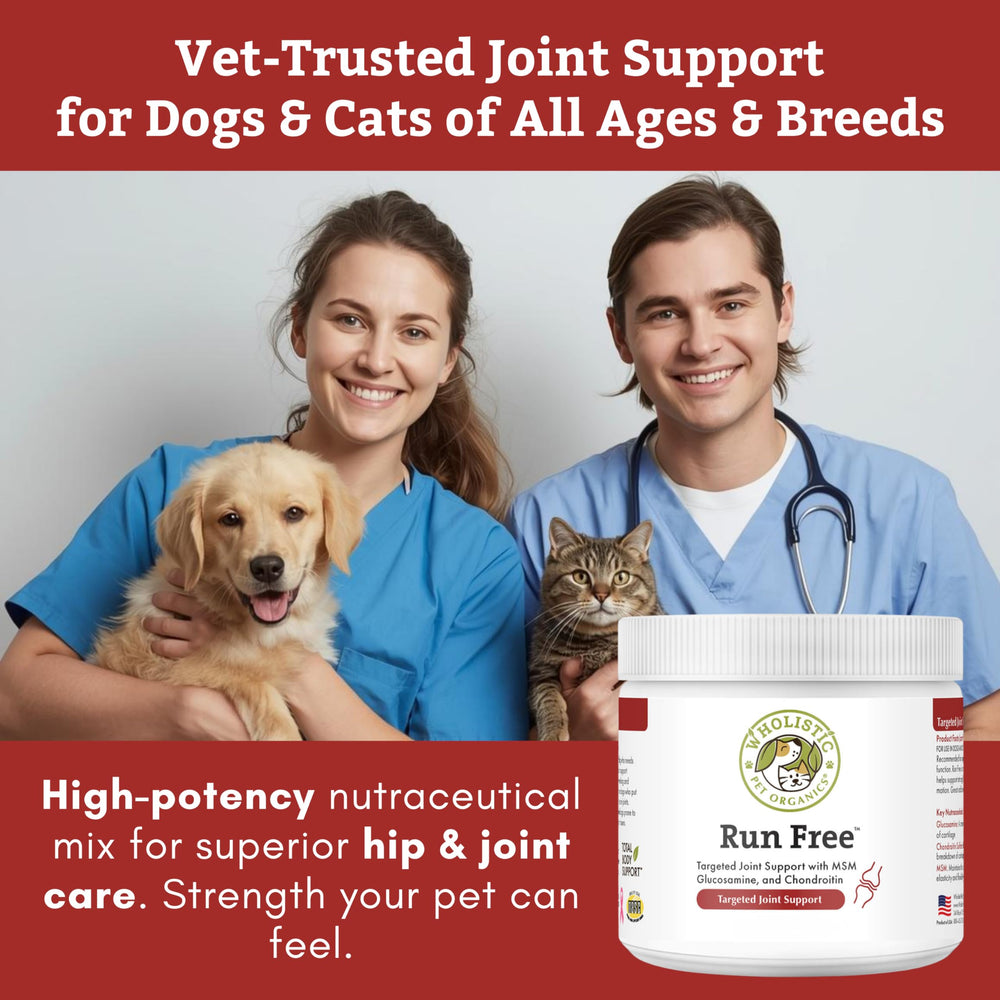 Wholistic Pet Organics: glucosamina, ingrediente clave para articulaciones sanas.