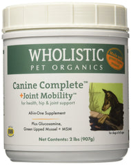 Wholistic Pet Organics: glucosamina y condroitina para articulaciones sanas.
