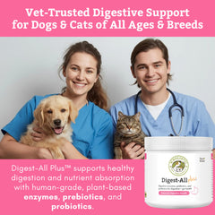 Wholistic Pet Organics probióticos para gatos en envase, equilibrio intestinal.