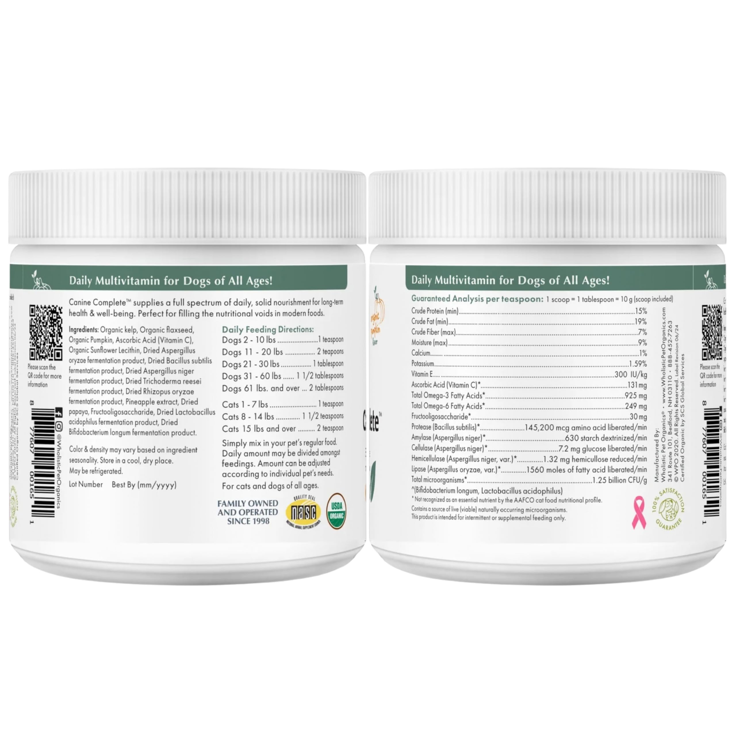 Wholistic Pet Organics Puppy Complete, apto para todas las razas de cachorros