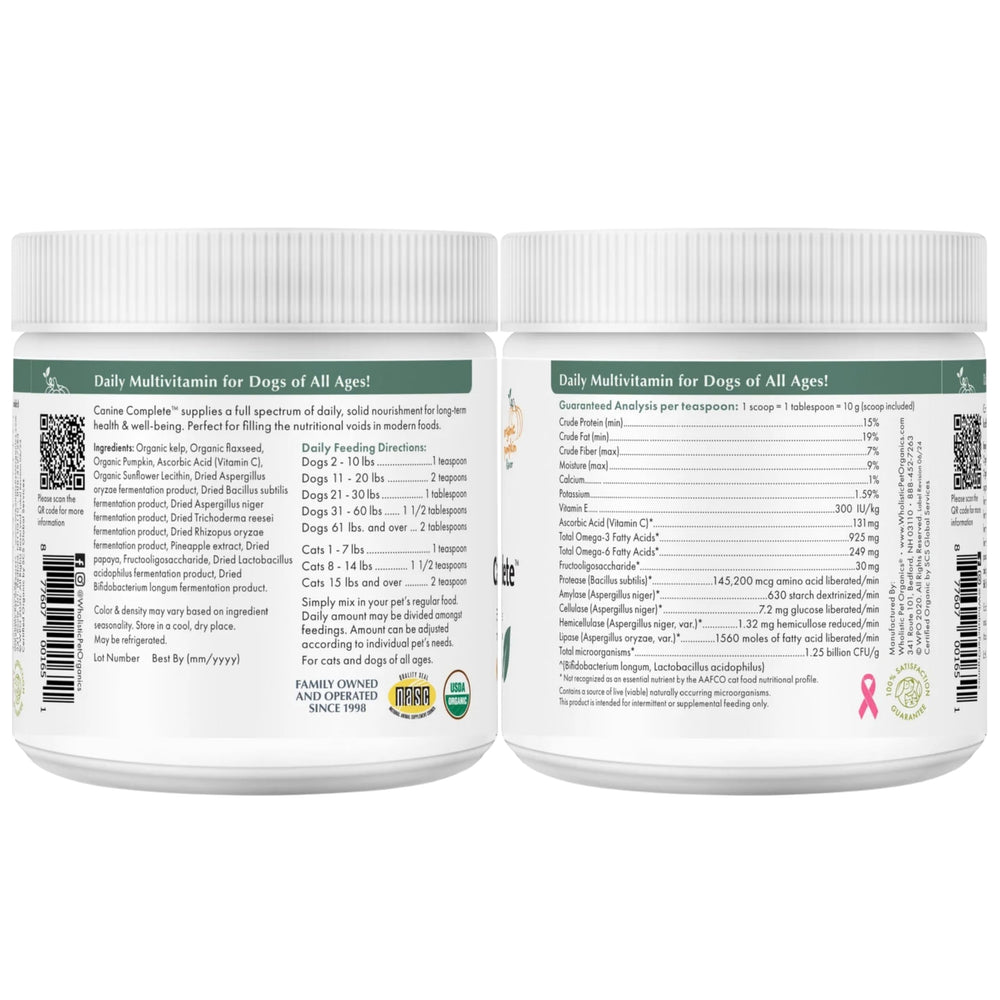Wholistic Pet Organics Puppy Complete, apto para todas las razas de cachorros