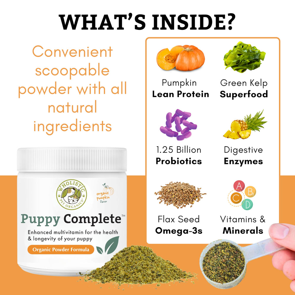 Wholistic Pet Organics Puppy Complete, suplemento para salud general de cachorros