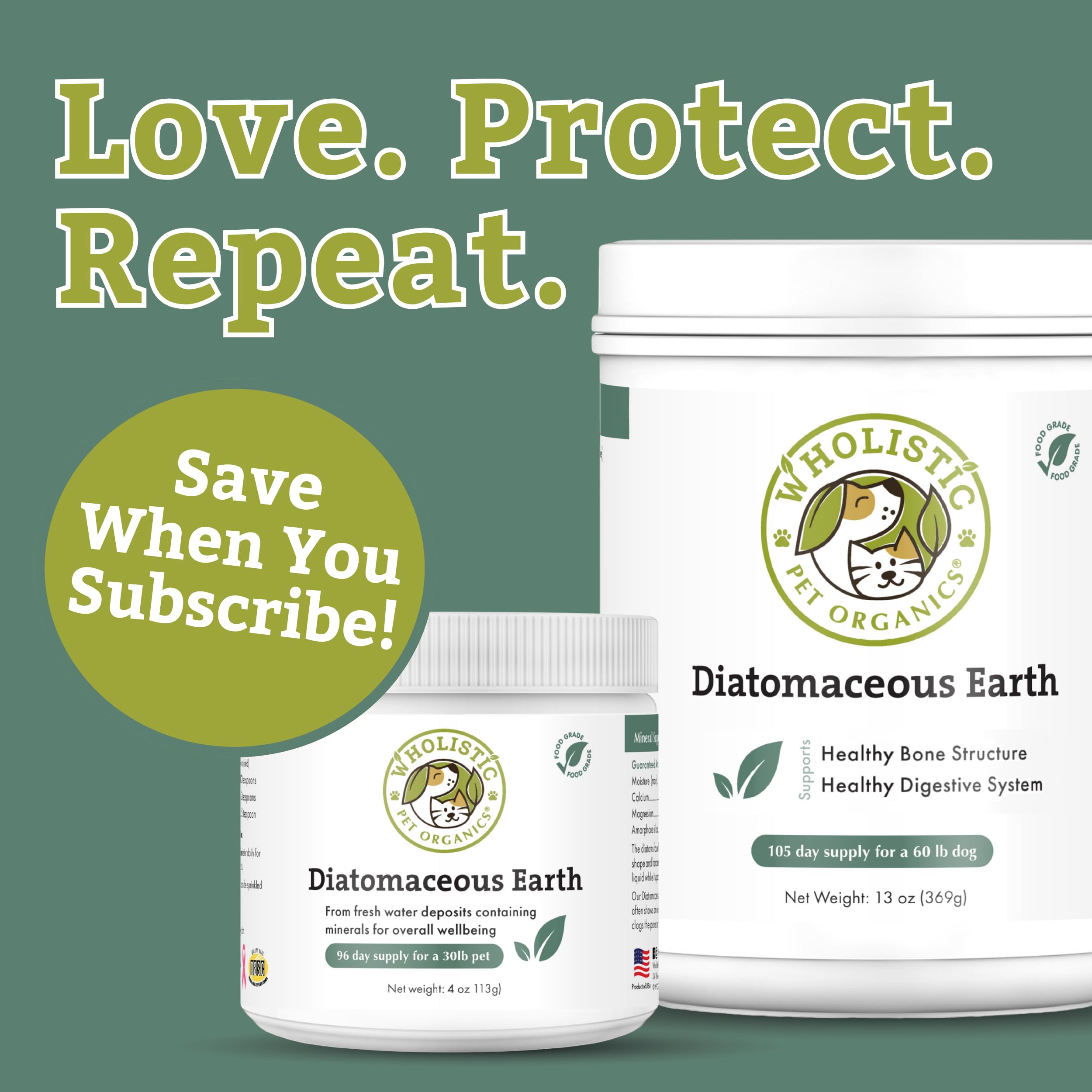 Uso diario para perros y gatos con Wholistic Pet Organics