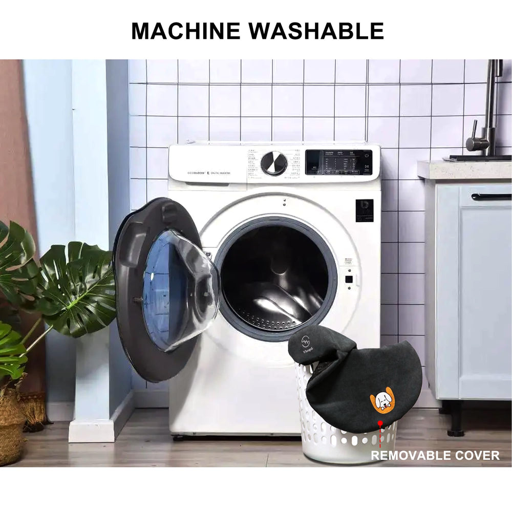 Whoopub soporte adaptable a distintas posturas de sueño del perro.