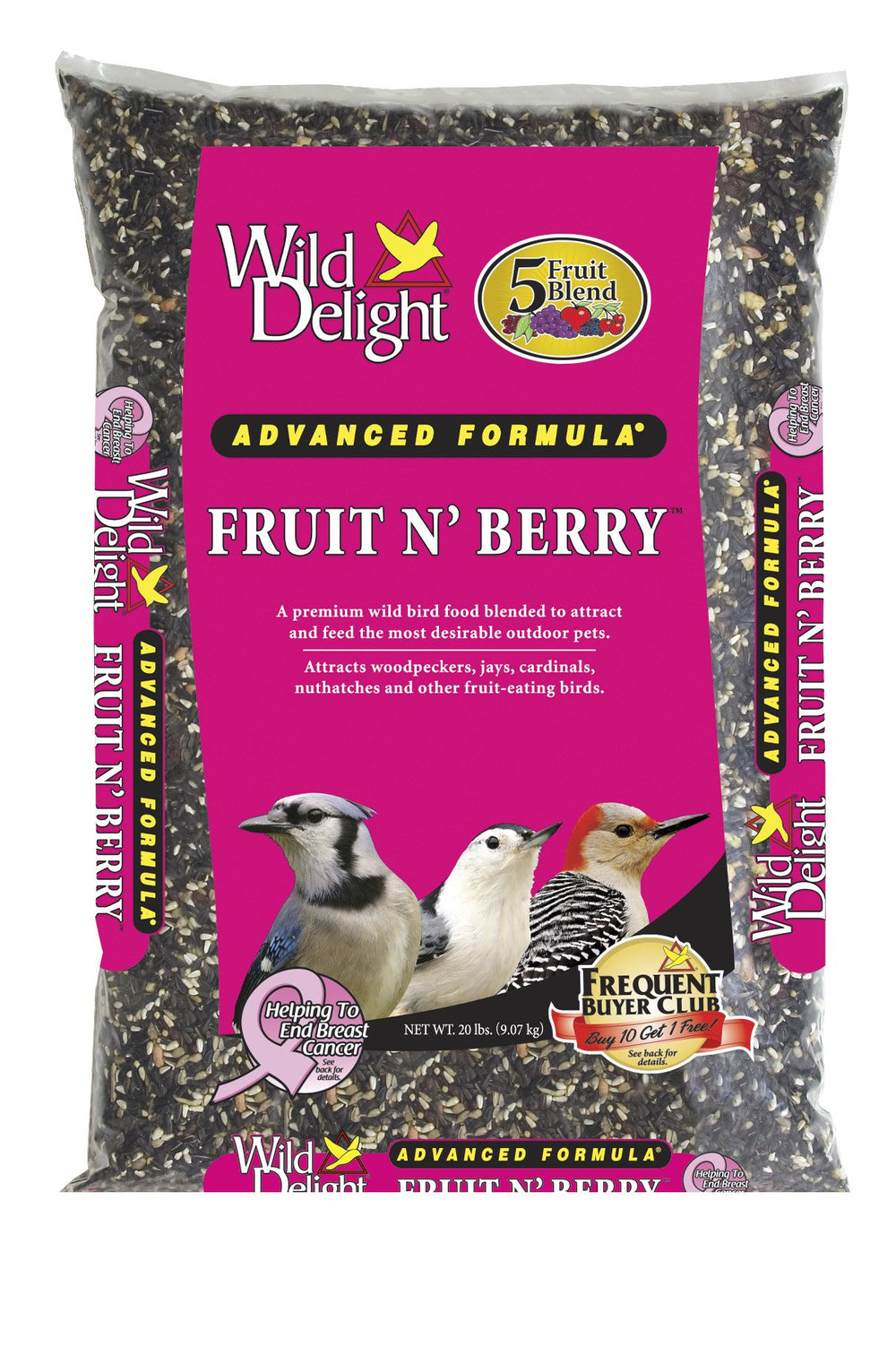 Wild Delight Fruta y Baya: mezcla atractiva de frutas y semillas para aves.