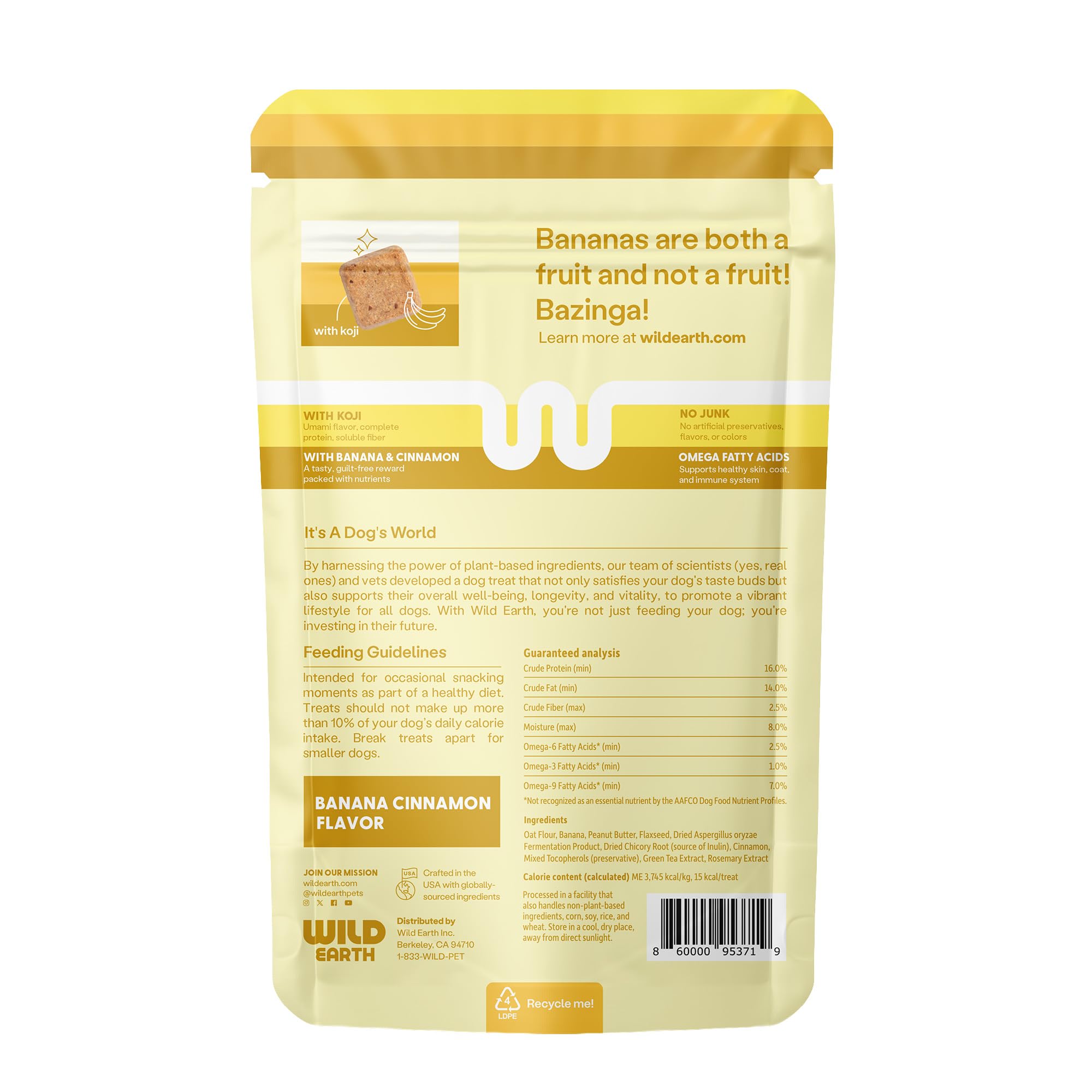 Wild Earth Premios omega-acidos: alimento para una dieta equilibrada y pelaje saludable.