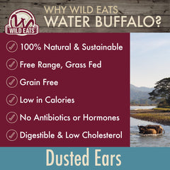 Wild Eats oreja de búfalo para denticion saludable, masticacion positiva