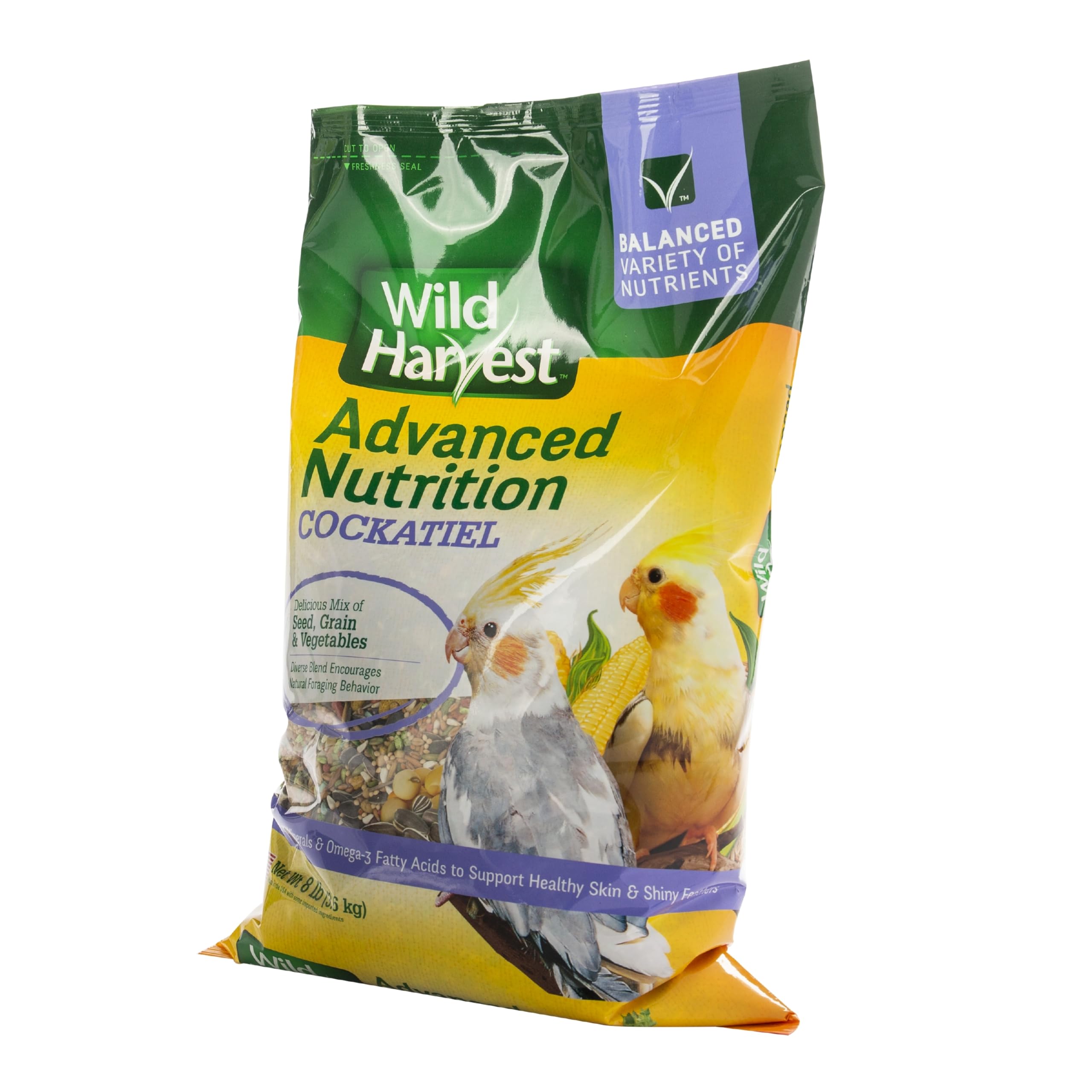 Wild Harvest cacatúas, ingredientes seleccionados para diversidad dietética