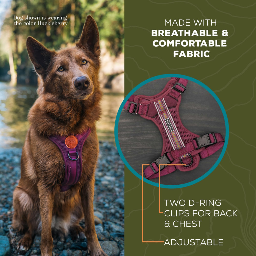 Wilderdog arnés con ajuste en cuello y hombros para un calce cómodo.