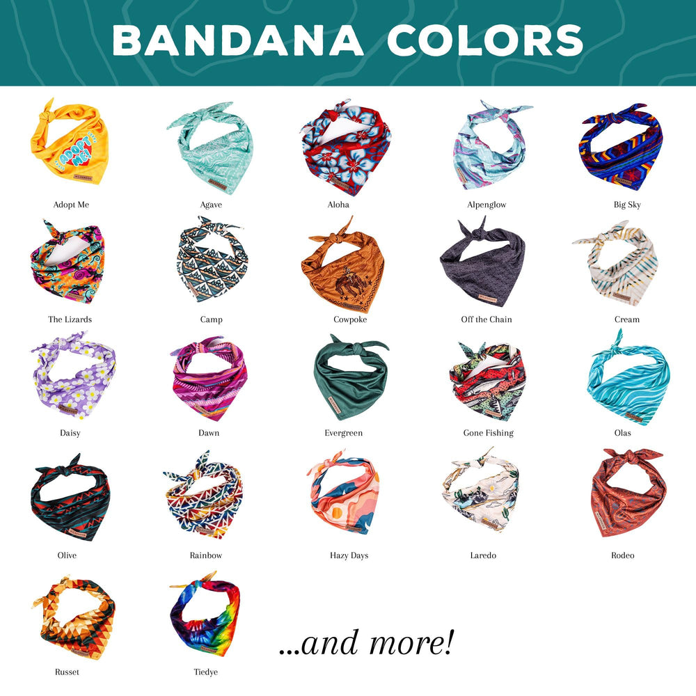 Wilderdog bandana, detalle de costura reforzada, ideal para aventuras al aire libre.