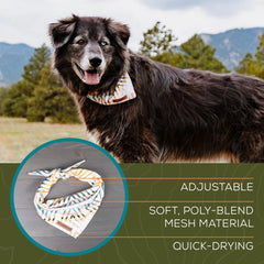 Bandana Wilderdog con nudo cuadrado para un ajuste seguro.