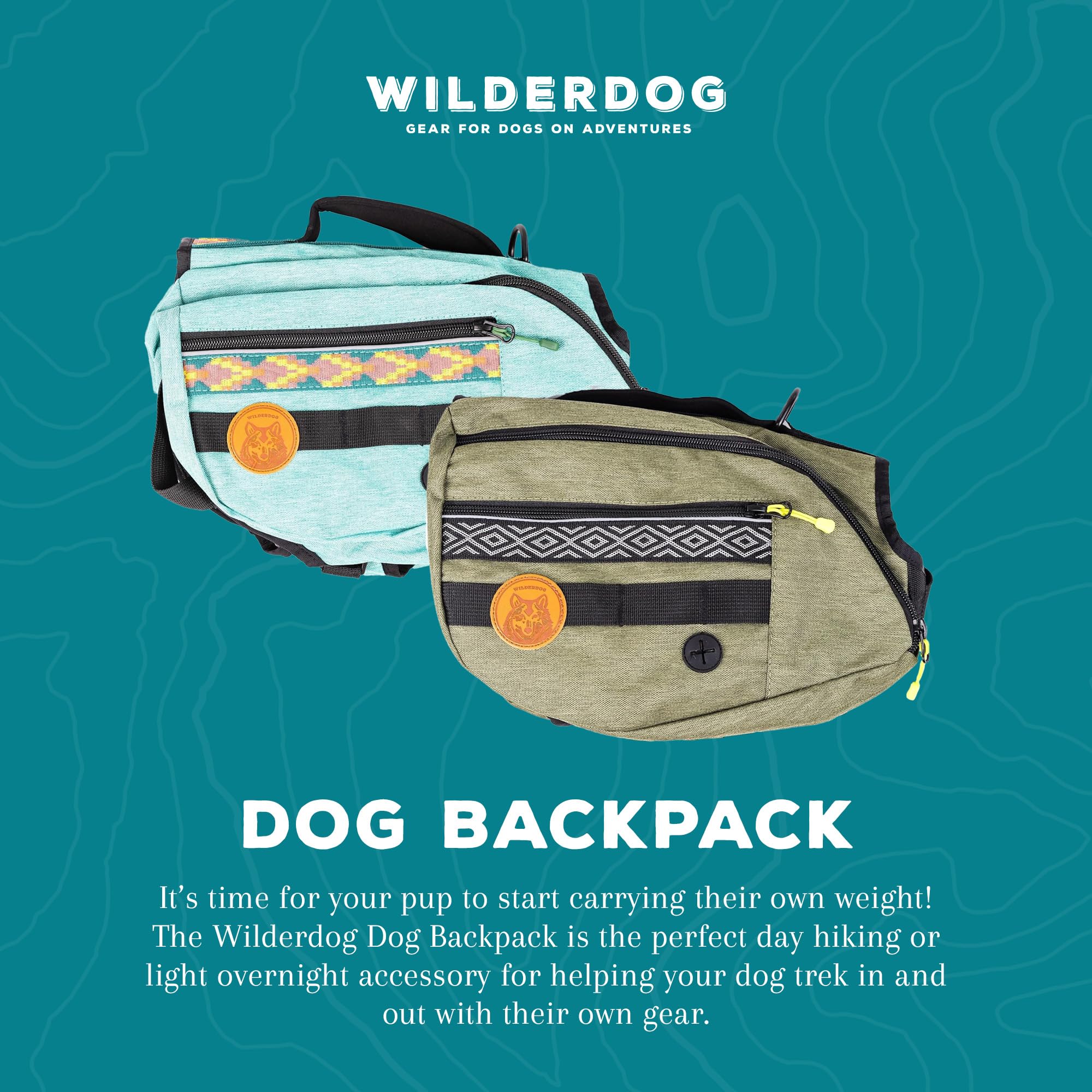 Mochila Wilderdog con asa superior para control rápido del perro