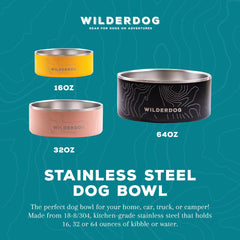Wilderdog tazón con base antideslizante que evita desbordes.