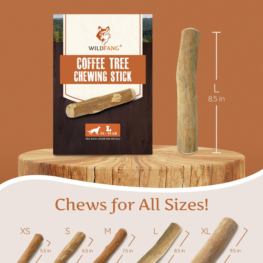 Wildfang dientes sanos con cafe-madera para perros grandes y agresivos