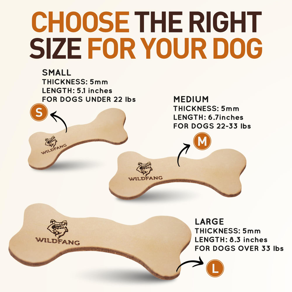 Wildfang juguete de cuero, textura natural, ideal para perros con dientes sensibles