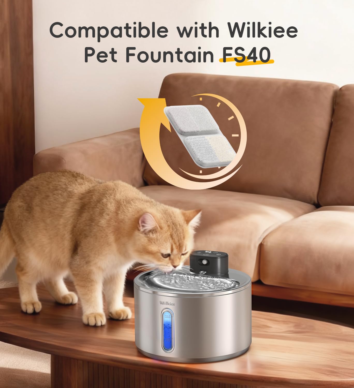 Wilkiee filtración de 6 capas para agua más limpia y sabrosa para tu mascota