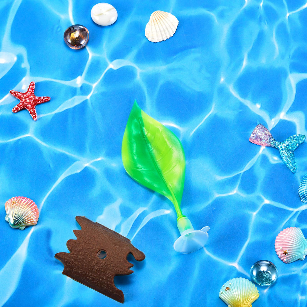 Willbond reposo betta hoja verde: diseño atractivo que realza el acuario sin intrusiones.