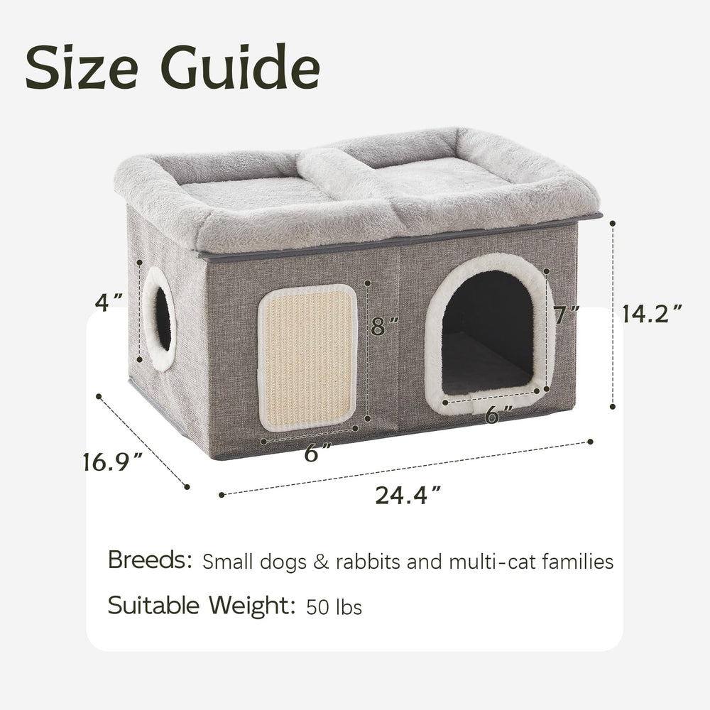 Cama-cueva WINDRACING para gatos, tapizado suave y espacio vertical.