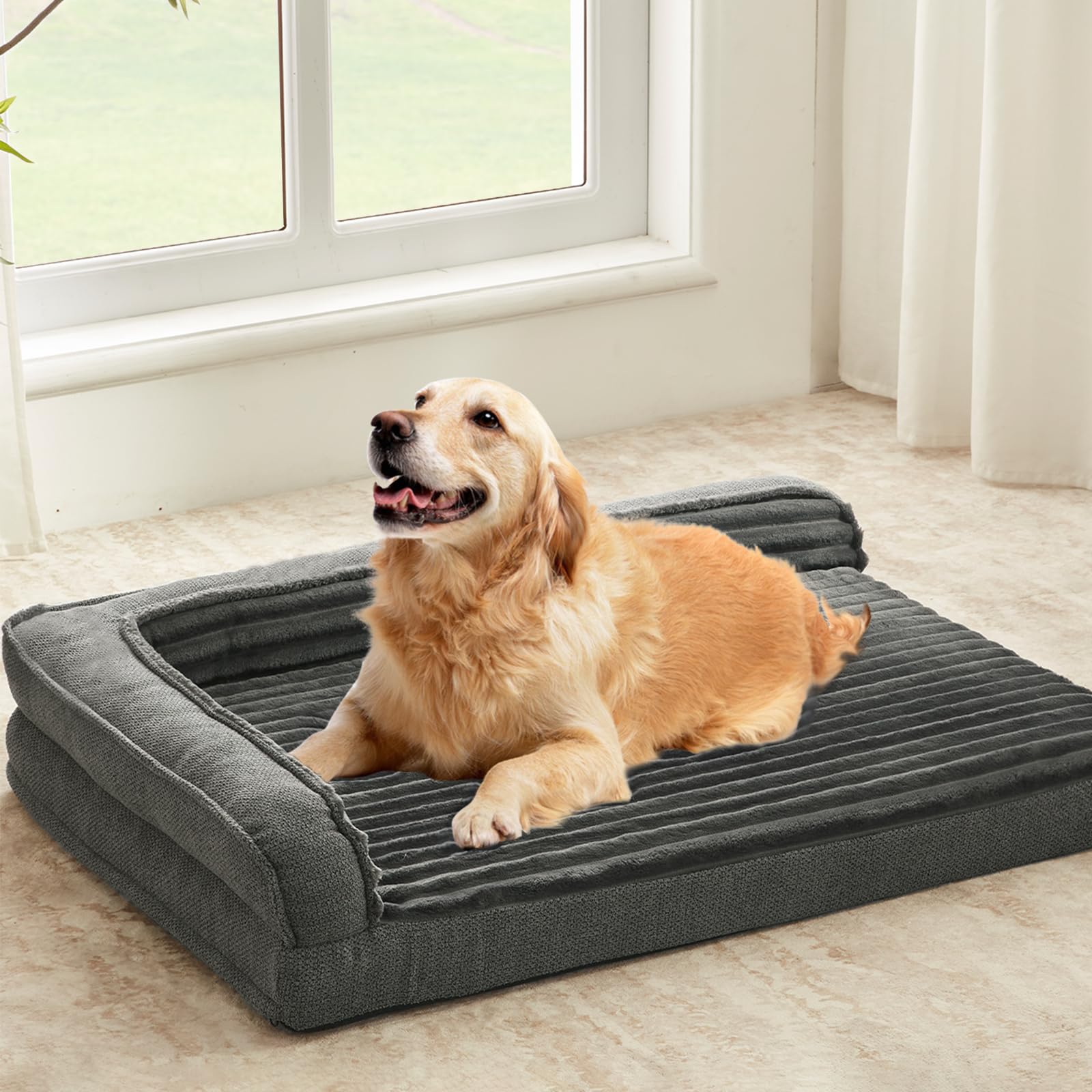 WINDRACING cama ortopédica con espuma huevo para apoyo suave.