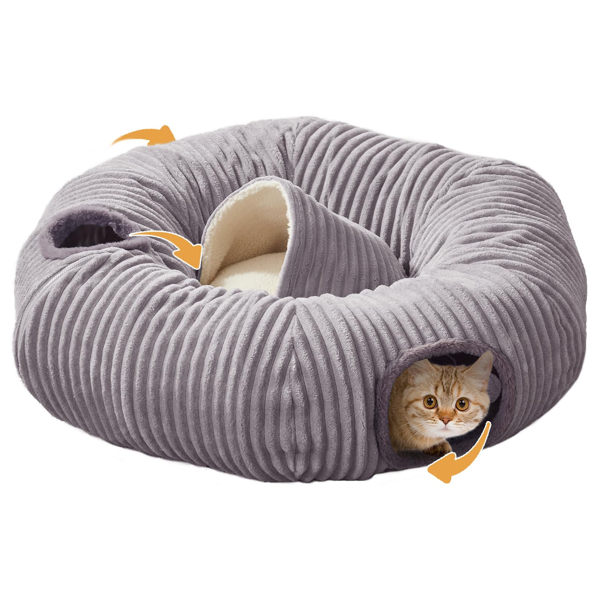 WindRacing tunel cama para gatos, zona de juego oculta y descanso cómodo.