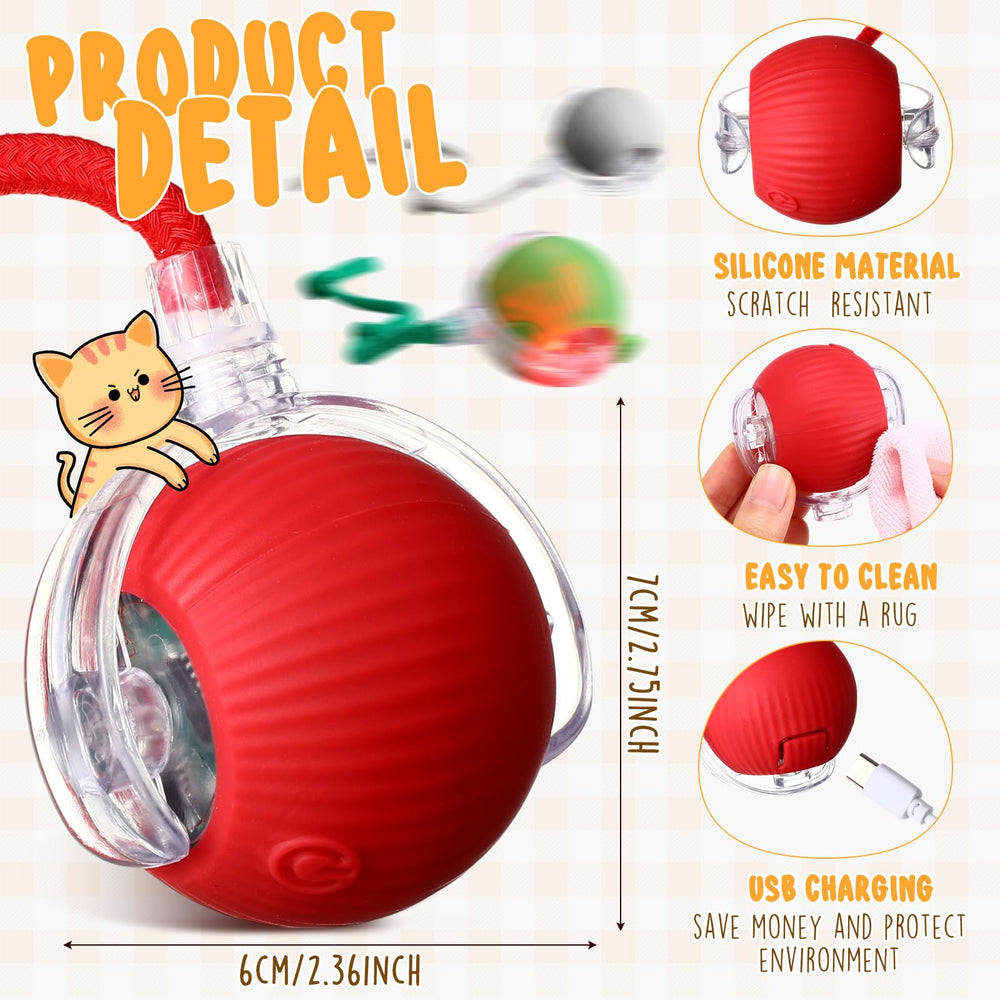 WinnerWhy bola-gato-interactiva-3-colores: variedad de colores para atraer al gato