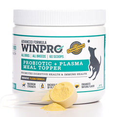 WINPRO polvo probiótico para perros, complemento para mejorar la digestión diaria.