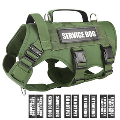 WINSEE chaleco de servicio para perro mediano con MOLLE para parches y accesorios