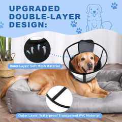 WinWeal collar transparente de pvc exterior facilita comer y beber.