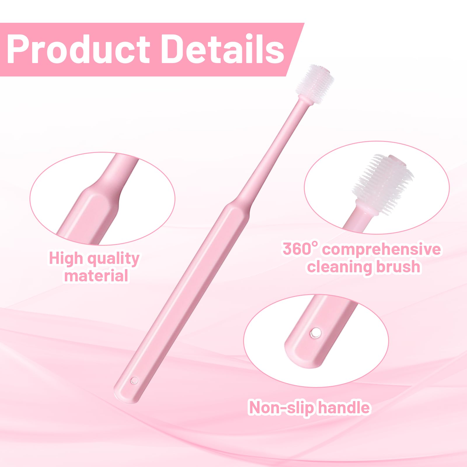 Cabezal de silicona suave de WJIAAA para higiene dental.