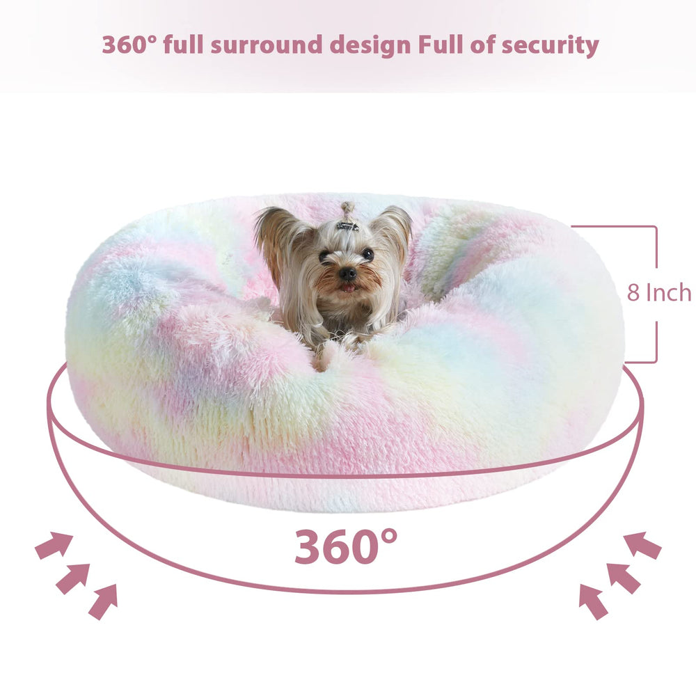 Donut de peluche WNPETHOME, superficie de pelo artificial cálido y suave
