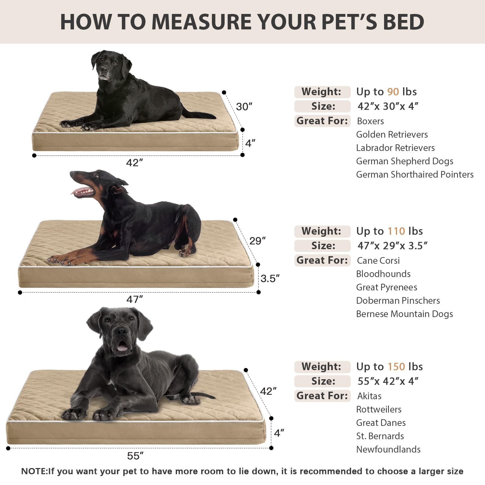 WNPETHOME base antideslizante mantiene la cama estable durante el juego.