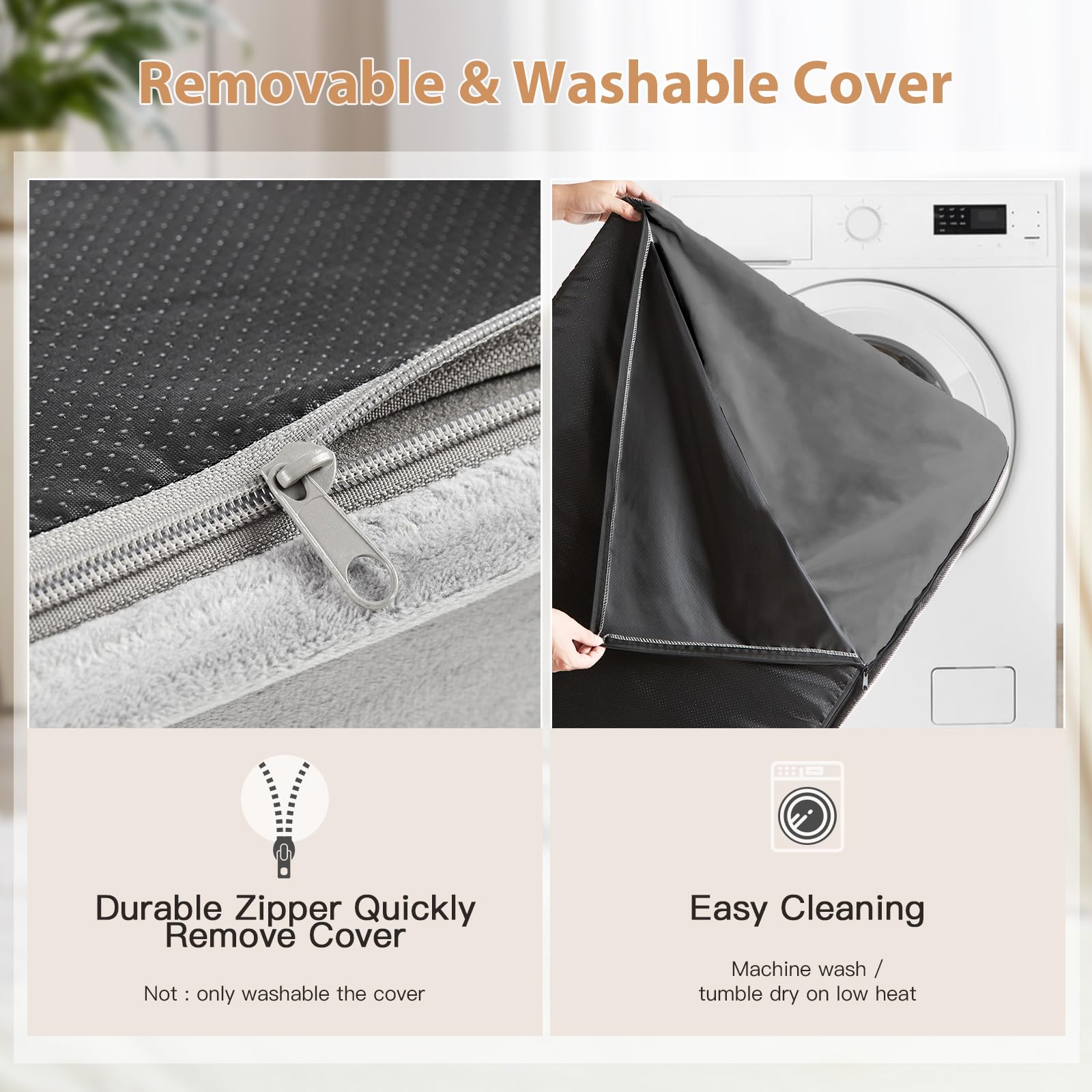Capa impermeable de la cama WNPETHOME evita manchas y olores.