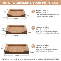 WNPETHOME cama para perro grande diseño sofá en forma de C ofrece mayor seguridad.