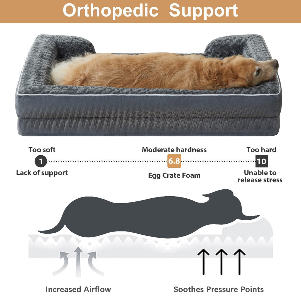 Cama WNPETHOME para perros grandes con espuma ortopédica para articulaciones.