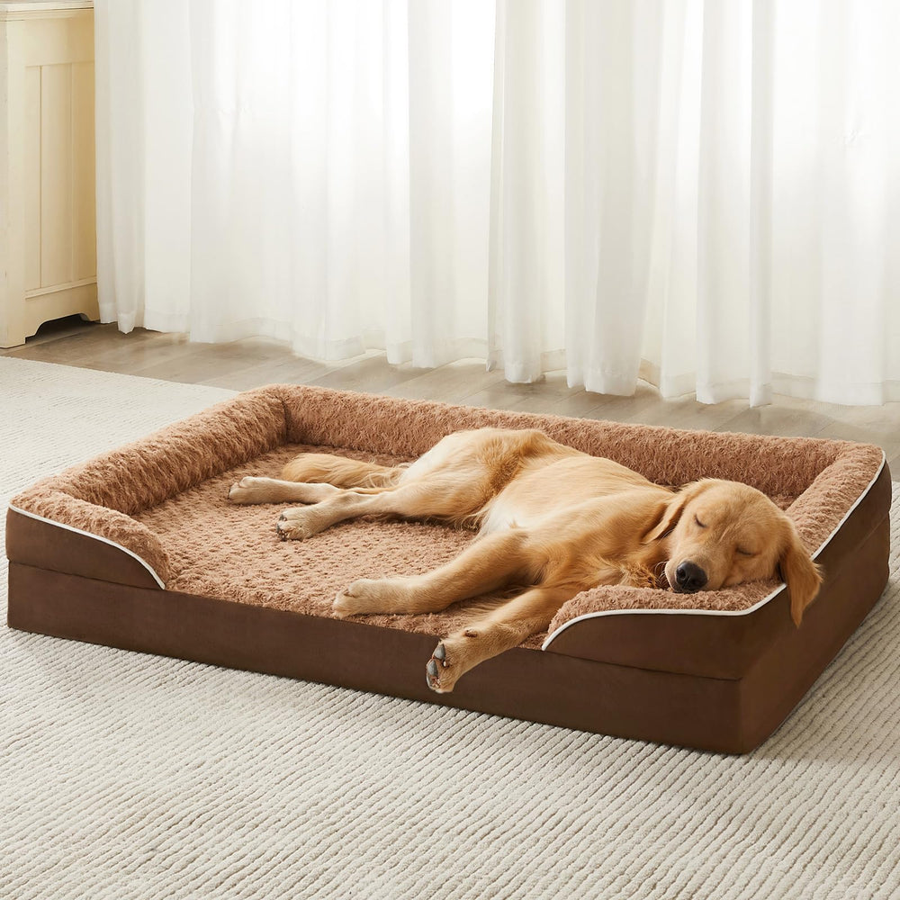 WNPETHOME cama ortopédica para perros grandes con soporte para cuello.