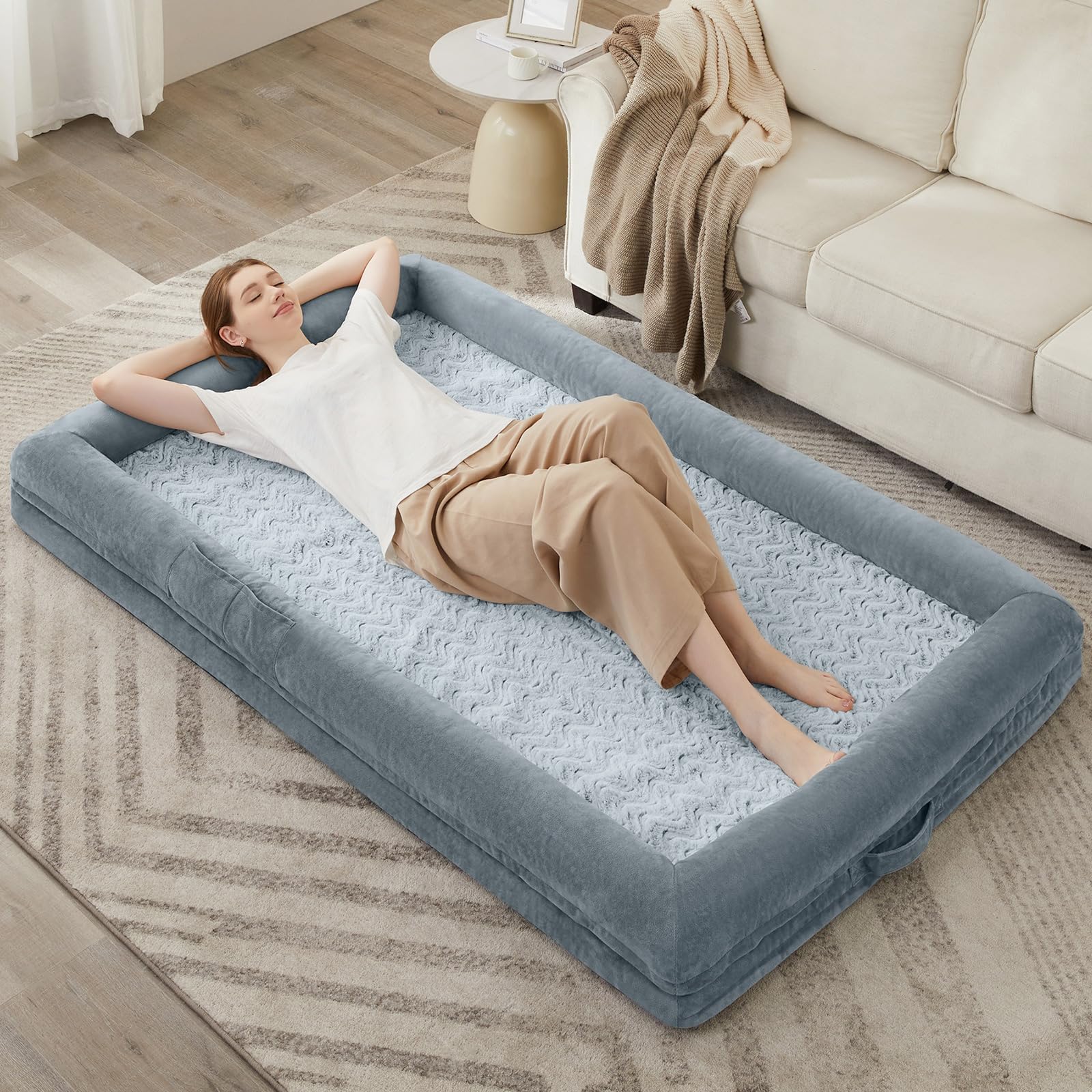 La cama WNPETHOME soporta hasta 200 libras para razas grandes