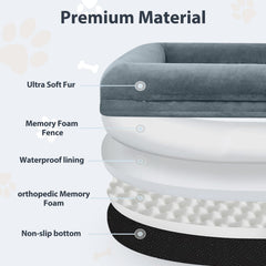 Cama WNPETHOME con borde acolchado ortopédico para mayor confort