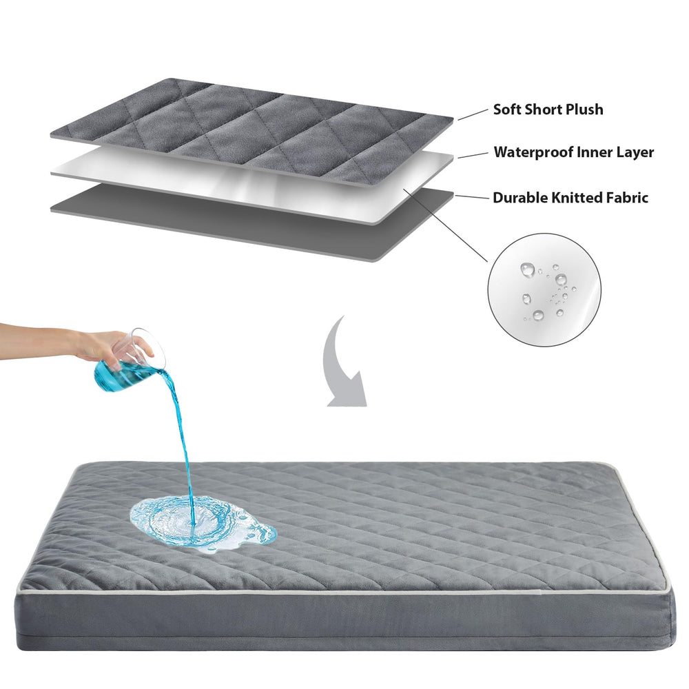 Dimensiones 47x29x3,5 pulgadas de la cama WNPETHOME para razas grandes.