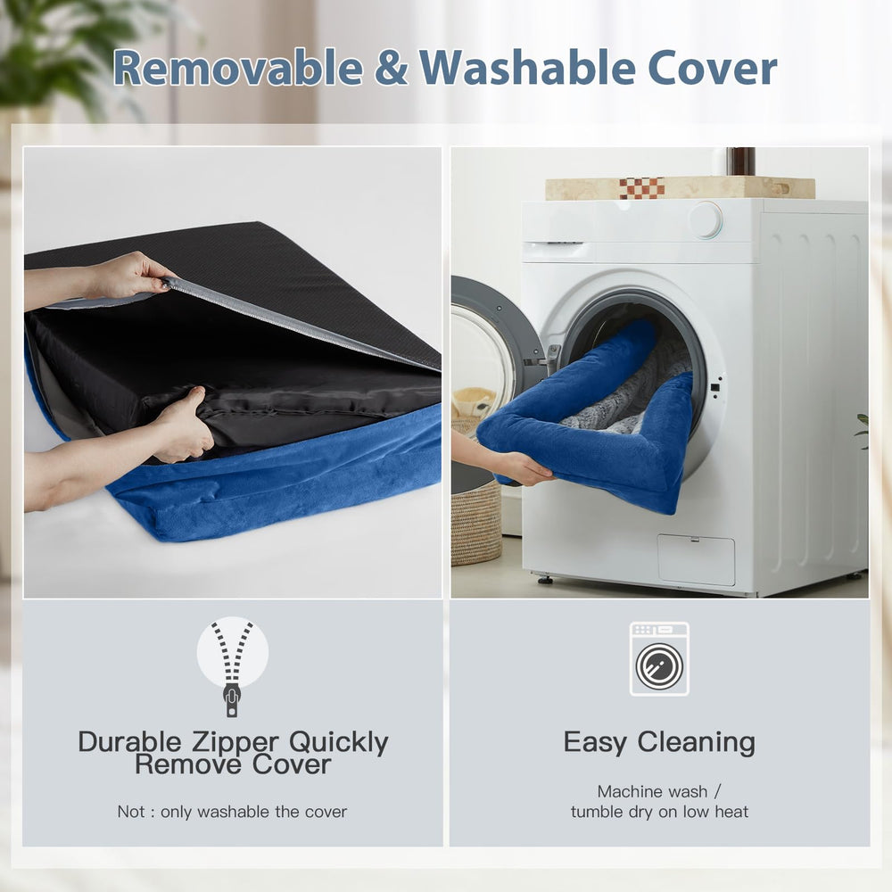 Funda desmontable con cremallera de la cama WNPETHOME para limpieza rápida.
