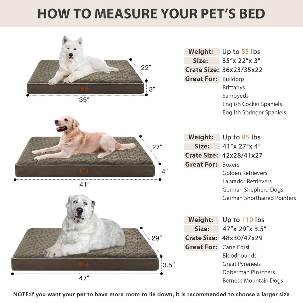 WNPETHOME: medidas 41 x 27 x 4 pulgadas para perros grandes.