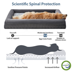 WNPETHOME cama XXL, base impermeable y antideslizante para estabilidad.