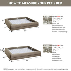 Cama para perro con bordes acolchados que brindan apoyo y seguridad