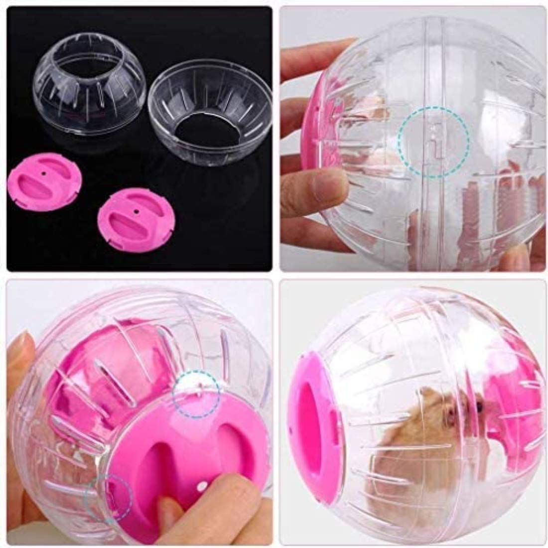 WNZQK bola-ejercicio-hamster-diseño-hueco, mayor ventilación durante el juego.