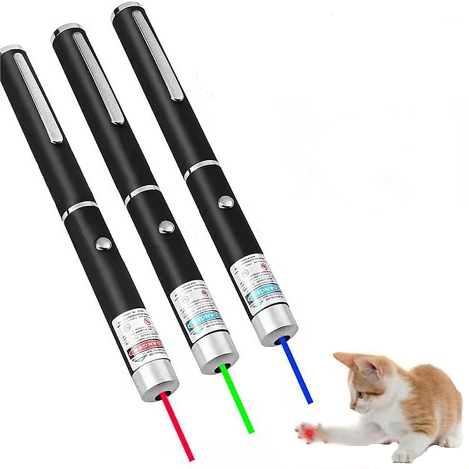 Puntero láser WNZQK con diseño metálico robusto para gatos y perros.