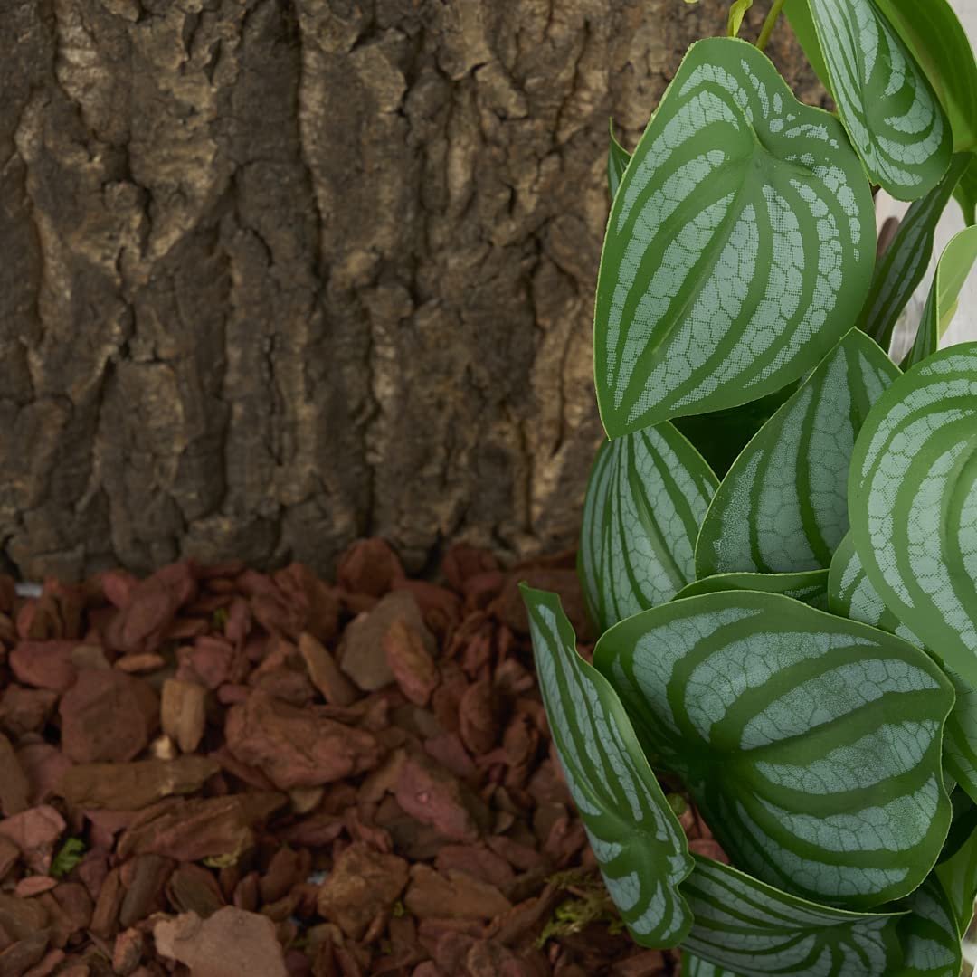 Hojas 3D con venas claras WOLEDOE, textura táctil natural.