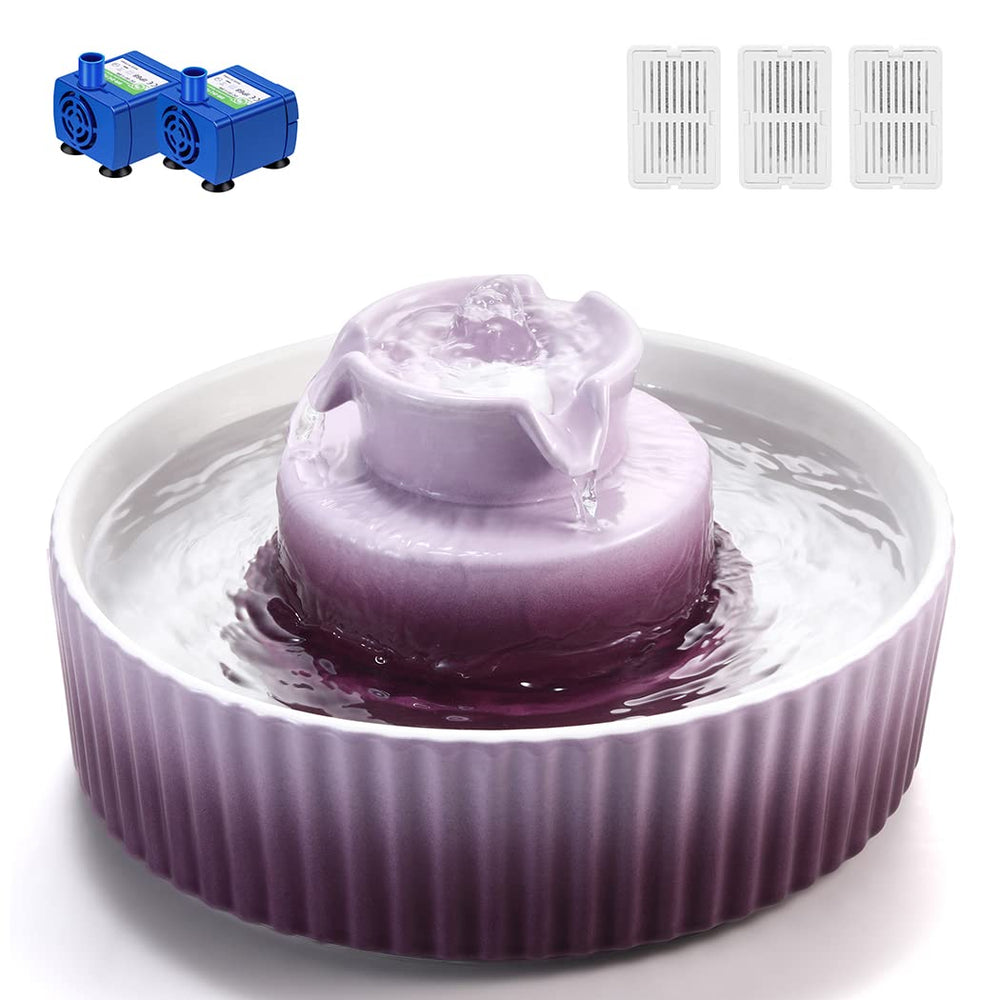 Fuente cerámica Wonder Creature para gatos, 2,1 L, ideal para hidratar.