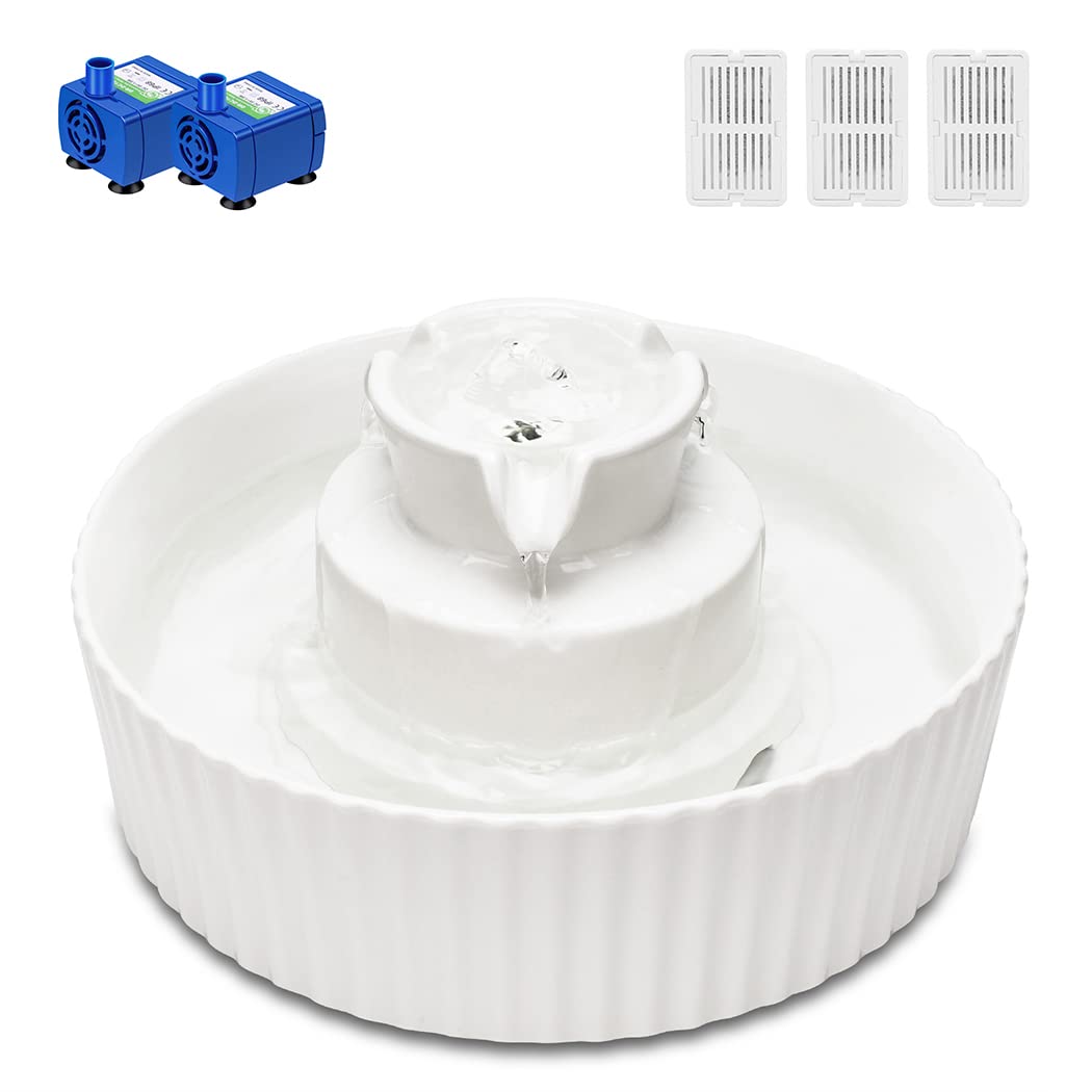 Fuente Wonder Creature Cupcake cerámica para gatos en interiores, fomenta hidratación