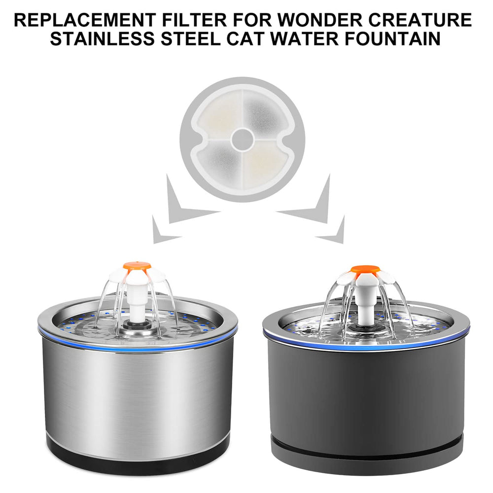 Wonder Creature pack filtros repuesto 8, instalación fácil para fuente automática.