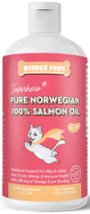 Wonder Paws Aceite de Salmón para Gatos, vertido, aporte omega-3 diario